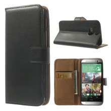 Genuine Split Leather Skin Wallet Case for HTC One M8 w/ Stand Genuine Split Leather Skin Wallet Case for HTC One M8 w/ Stand