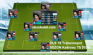 DLS 19 Trabzonspor SEZON Kadrosu TS 2020 Yeni Oyuncular