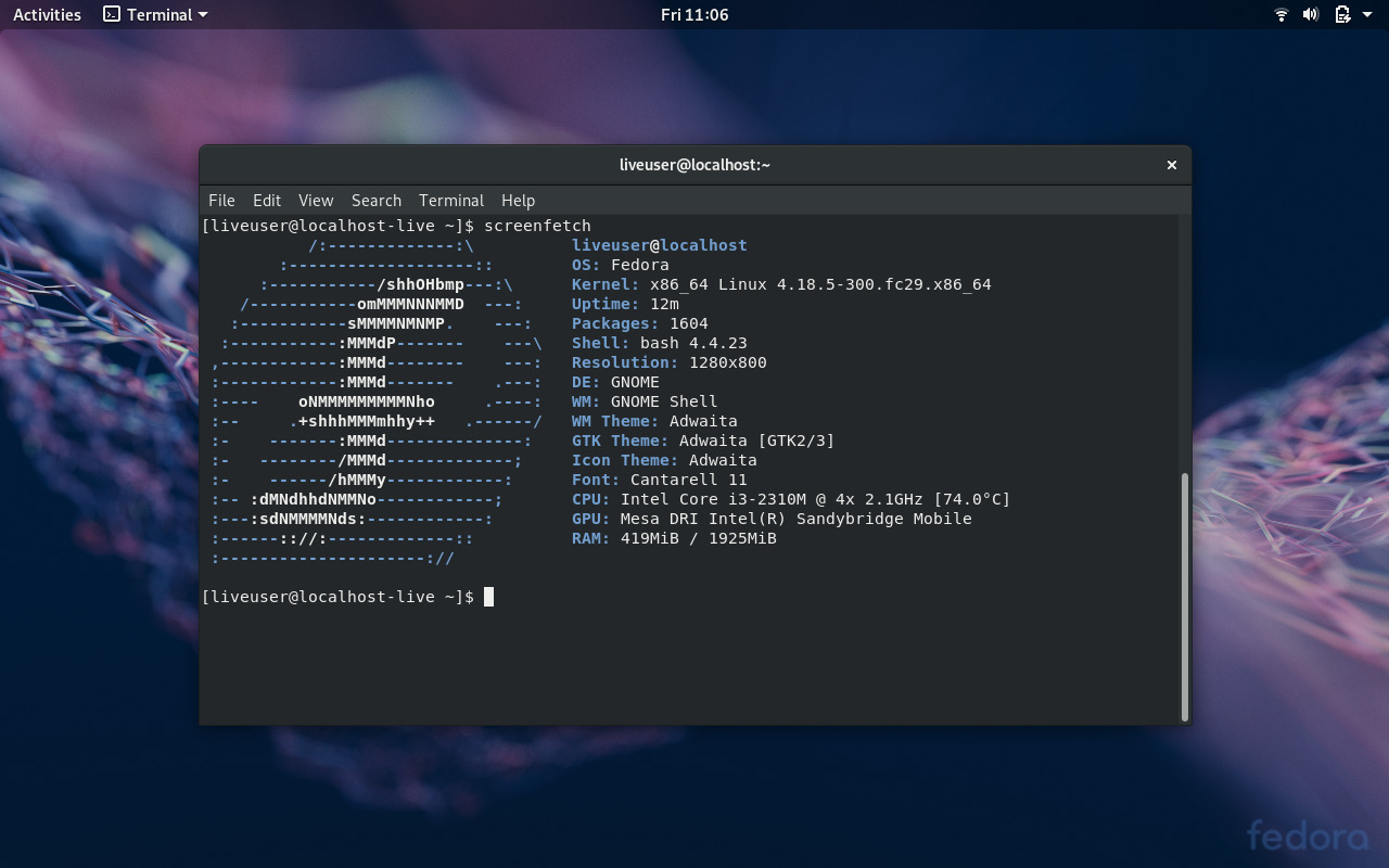 терминал gnome