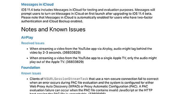 Known issue перевод