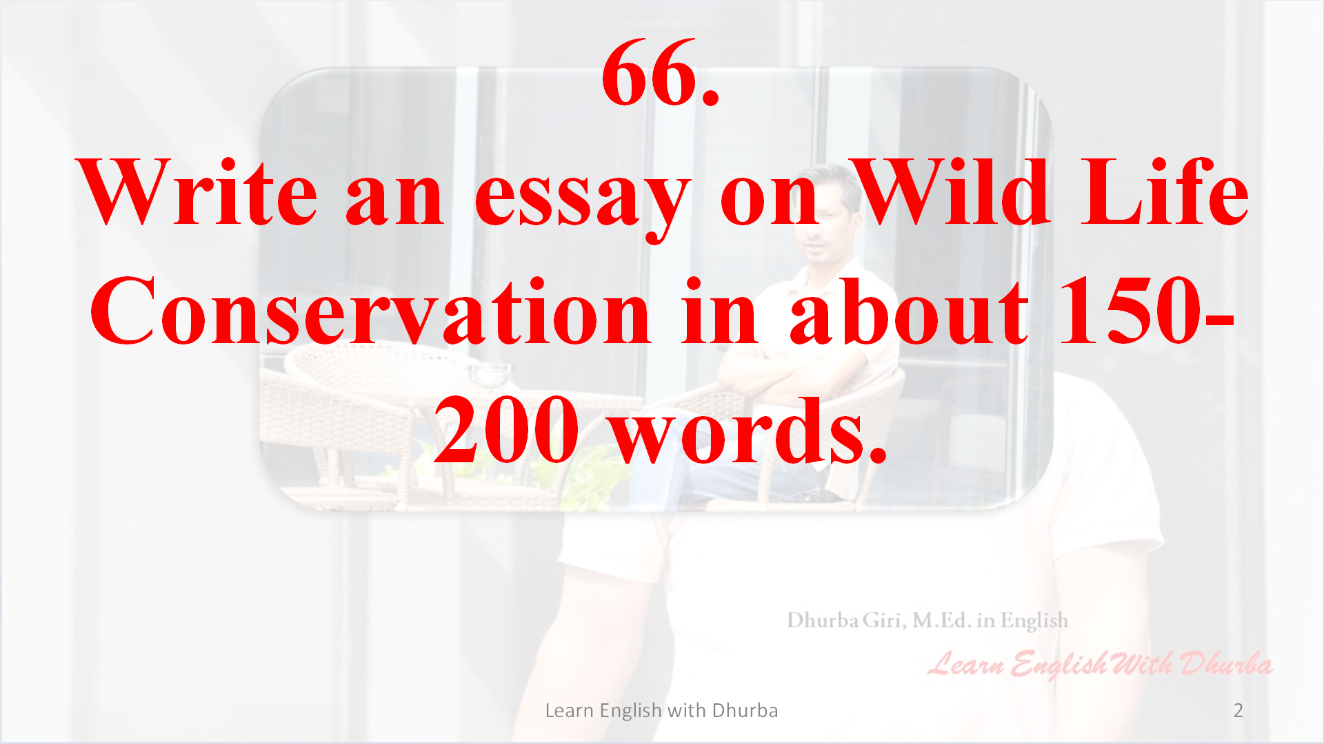 wildlife conservation essay 150 words