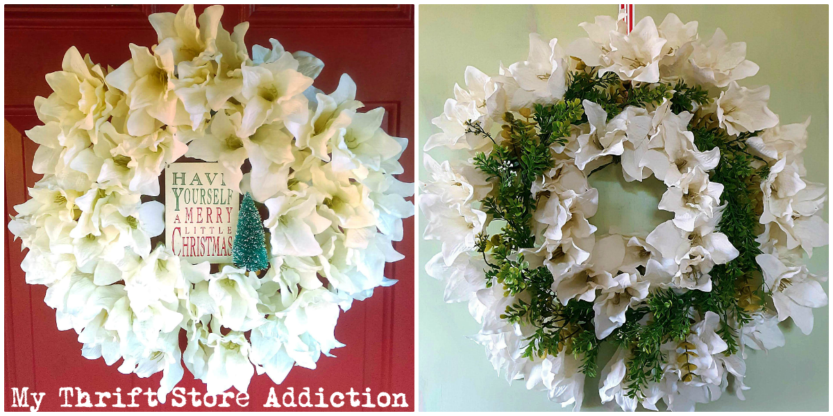 upcycled Christmas wreaths