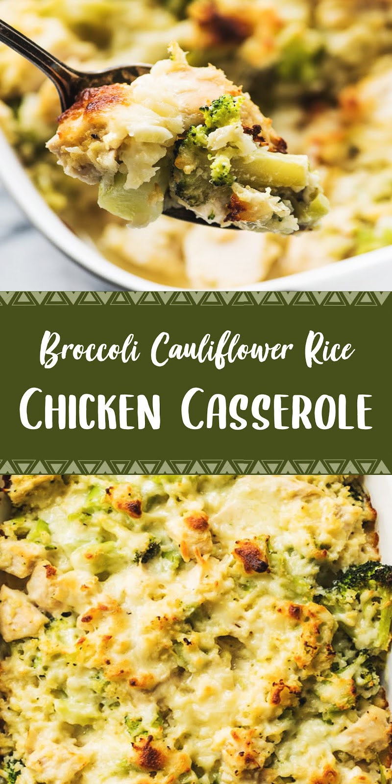 Broccoli Cauliflower Rice Chicken Casserole