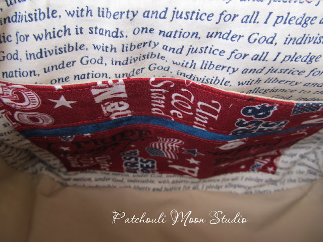 Patchouli Moon Studio~ Happy Hobo in Patriotic Fabric