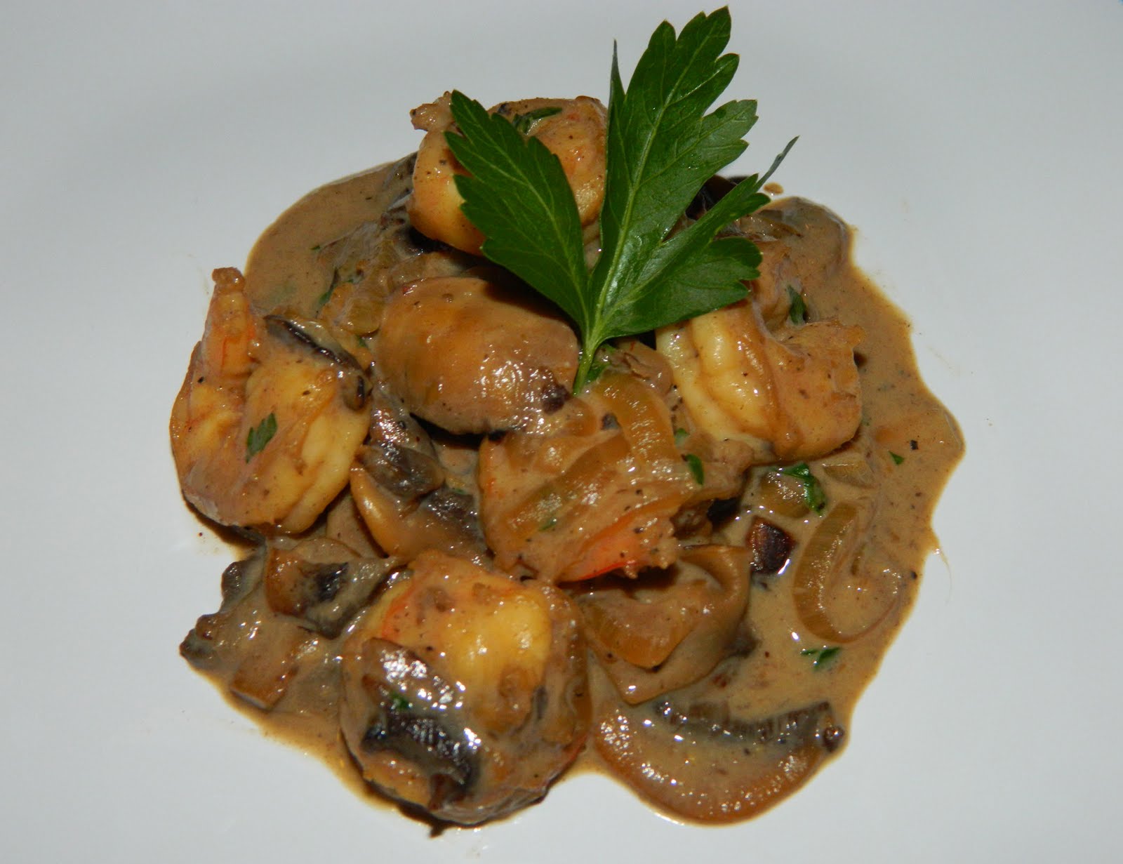 ¡Bye Bye Pounds! Creamy Shrimp with Mushrooms