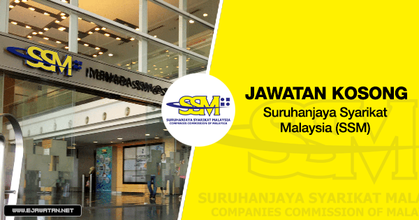 jawatan kosong Suruhanjaya Syarikat Malaysia (SSM) 2020