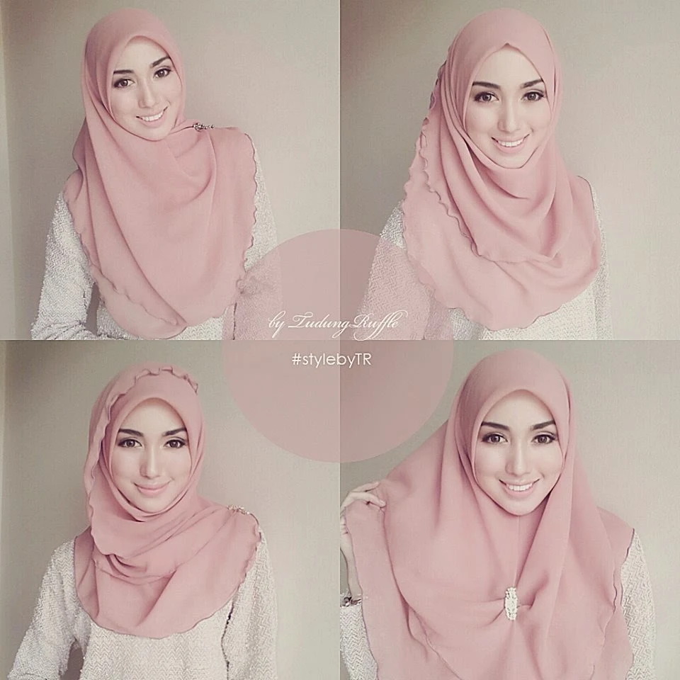 Tutorial Tudung Bawal Ruffle