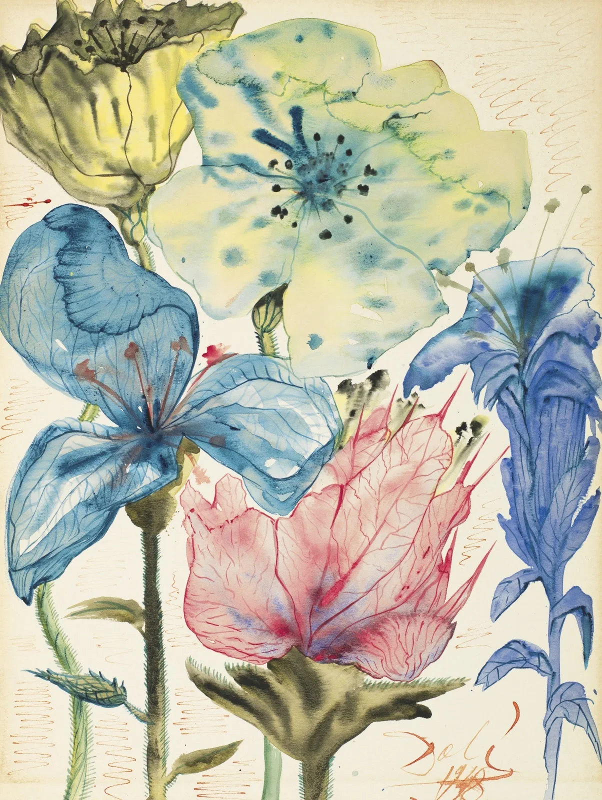 Salvador-Dali-Fleurs-1948-1