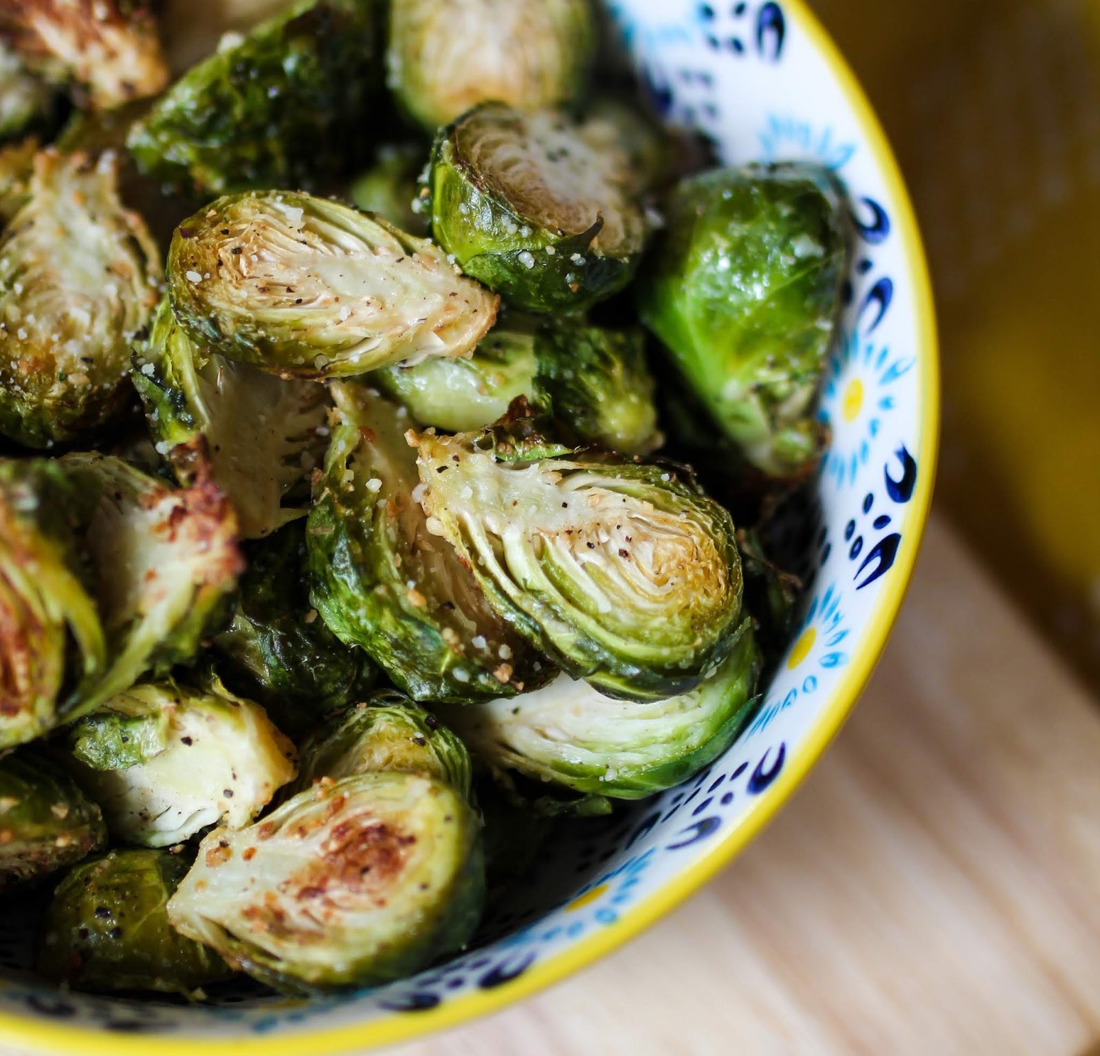 Hello Tasty! Crispy 15 Minute Roasted Brussel Sprouts with Lemon Pepper