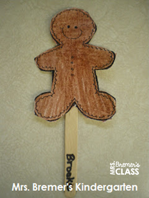 Gingerbread Man Kindergarten literacy centers for young learners- perfect for December!