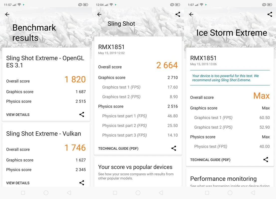 Benchmark 3DMark Realme 3 Pro