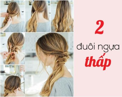 Kiểu tóc đuôi ngựa thấp cổ điển