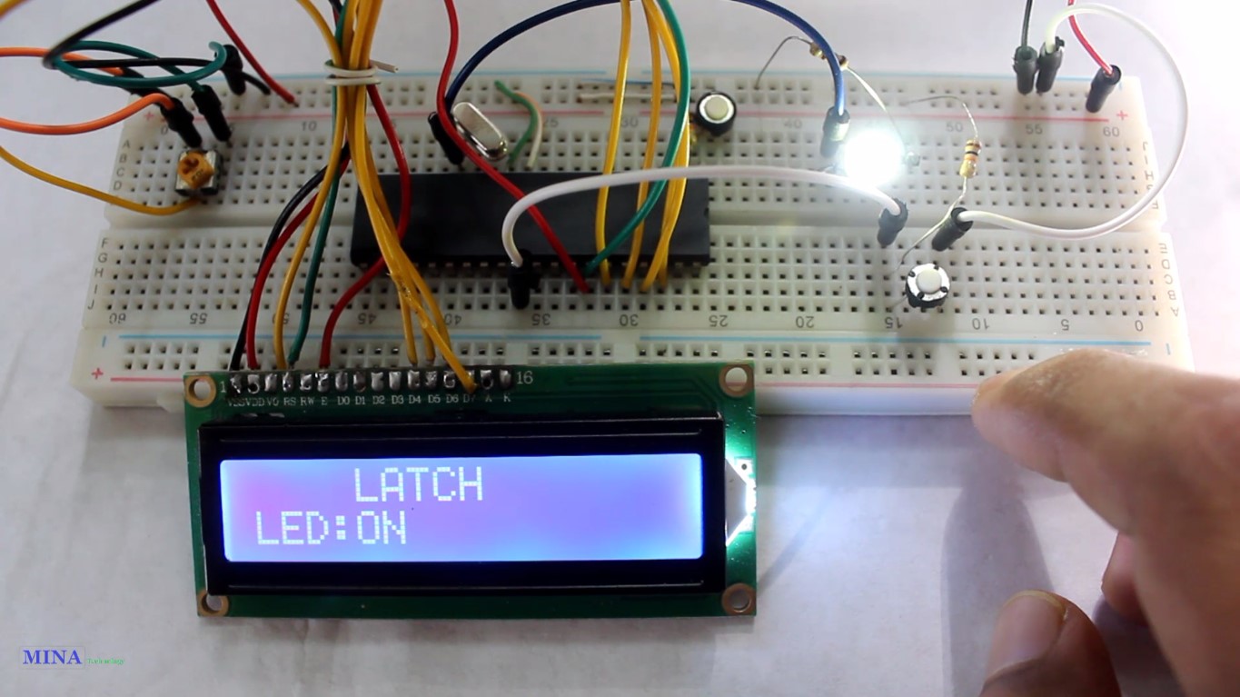 How to latching LEDs use PIC Microcontroller and Mikro C MINA TECHNOLOGY