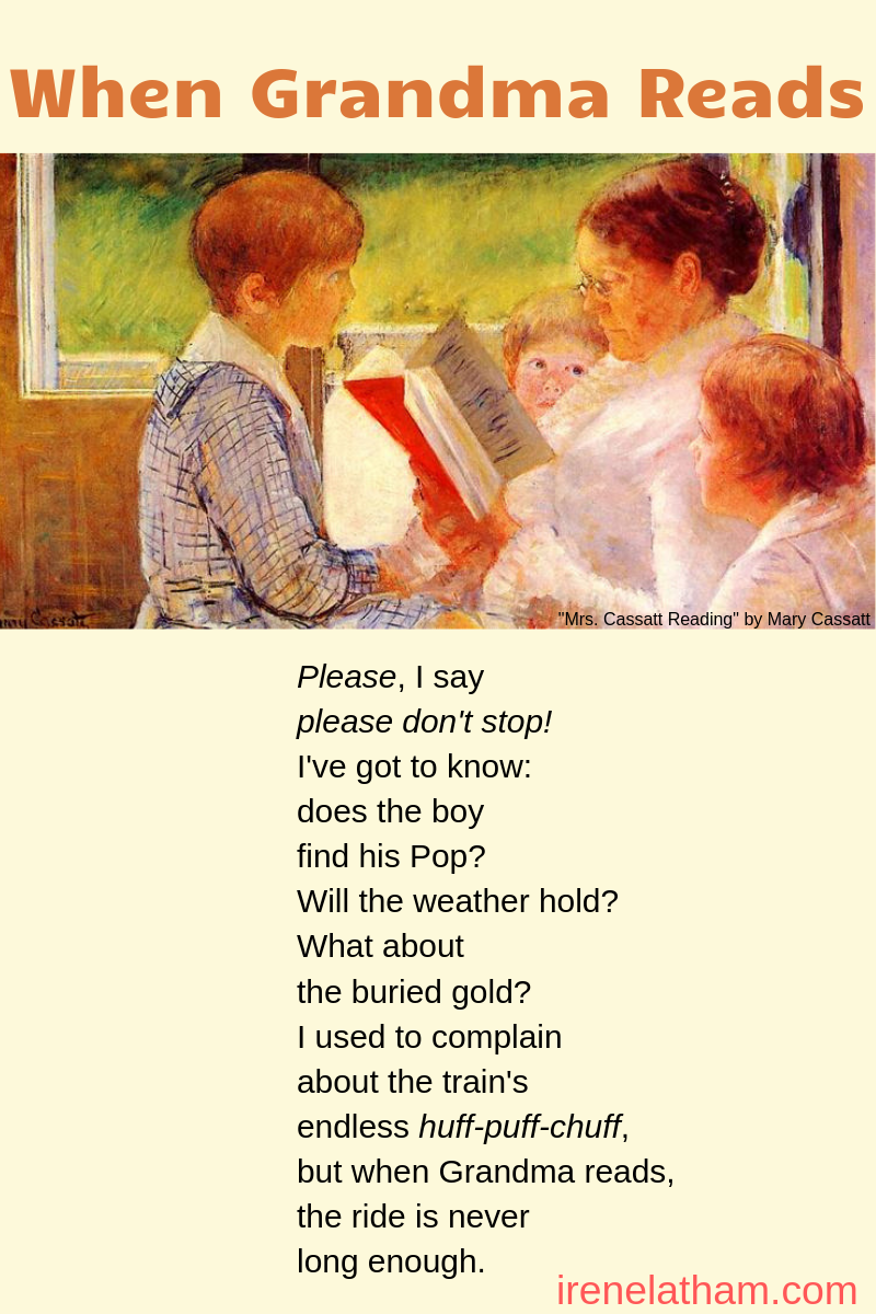 Live Your Poem Artspeak Happy Poem When Grandma Reads By Irene