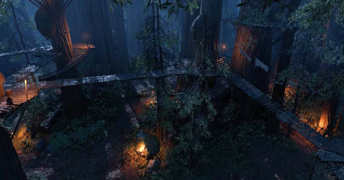 Download Star Wars Battlefront Endor Ewok Village Night Forrest