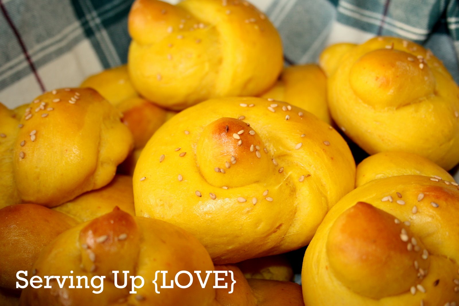 Katherine's Kitchen Serving Up {Bread} Pumpkin Knot Rolls