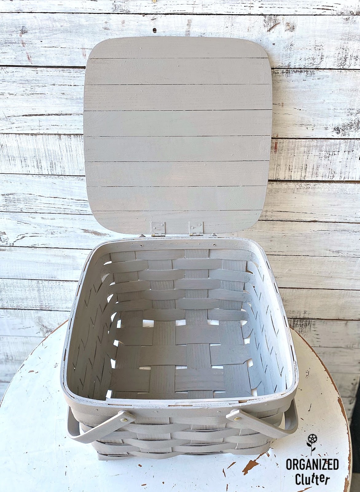 Goodwill Picnic Basket French Style Upcycle Organized Clutter