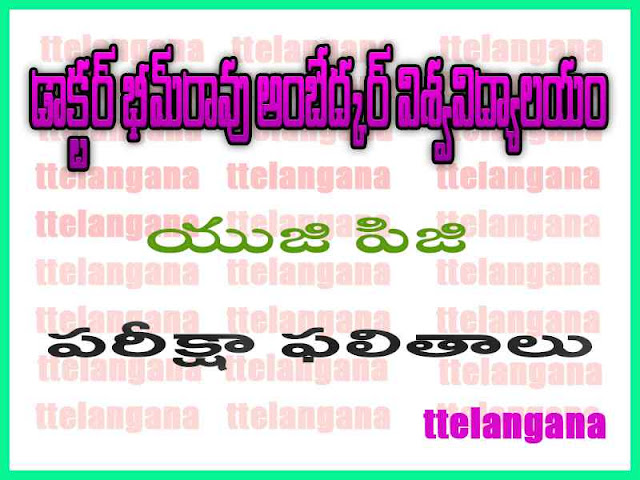 డాక్టర్ భీమ్‌రావు అంబేద్కర్ విశ్వవిద్యాలయం యుజి పిజి పరీక్షా ఫలితాలు