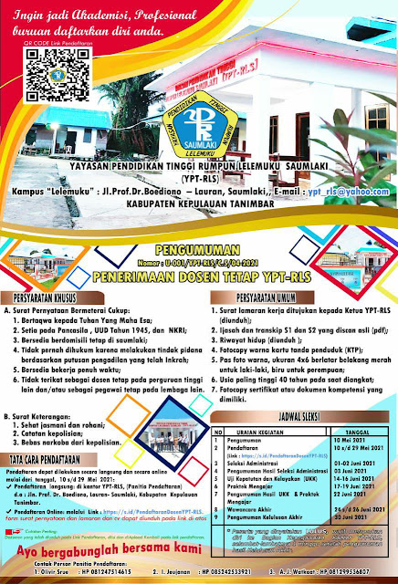 Kampus Lelemuku Buka Lowongan Penerimaan Dosen Tetap Lelemuku Lelemuku Com Kebanggaan Anak Negeri Portal Berita Yang Informatif Dan Objektif