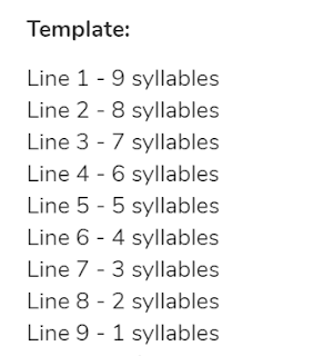 Nonet poem ideas picture