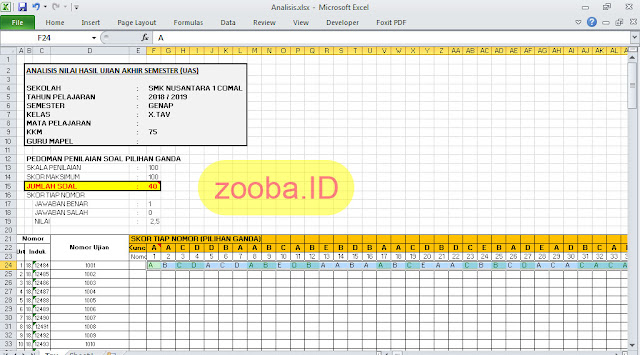 Menggunakan Data Export PDF ZipGrade untuk Analisis Ujian di Excel