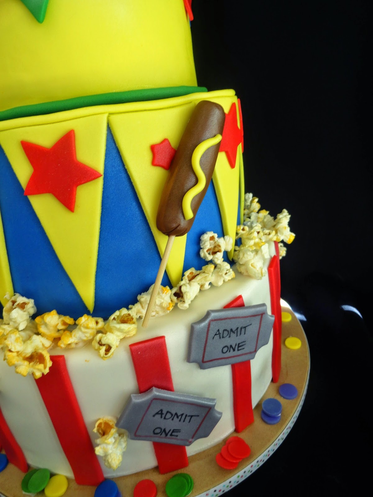 Pink Little Cake Carnival Theme Baby Shower Cake