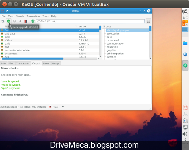 Drivemeca instalando KaOS Linux paso a paso