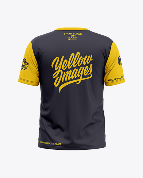 Download Men S Short Sleeve T Shirt Mockup Back View PSD Mockup Templates