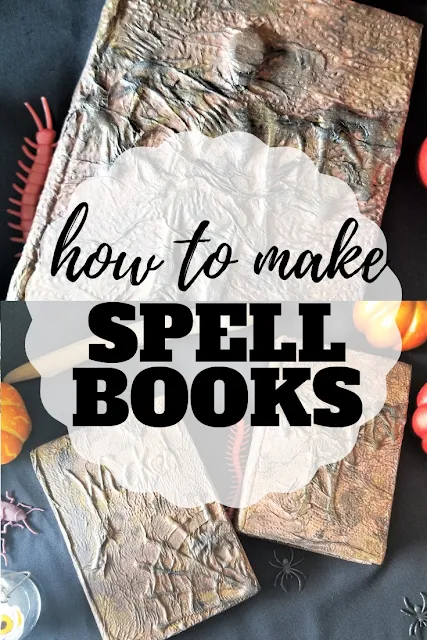 How to make a DIY spellbooks for simple Halloween decorating or as a fun fall project.