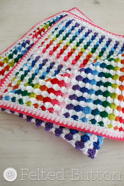 Cuppy Cakes Blanket Crochet Pattern by Susan Carlson of Felted Button