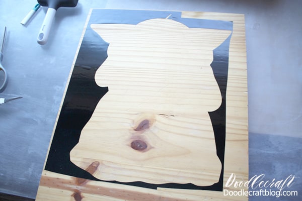 Make a Baby Yoda wood cut out with vinyl on some upcycled wood.