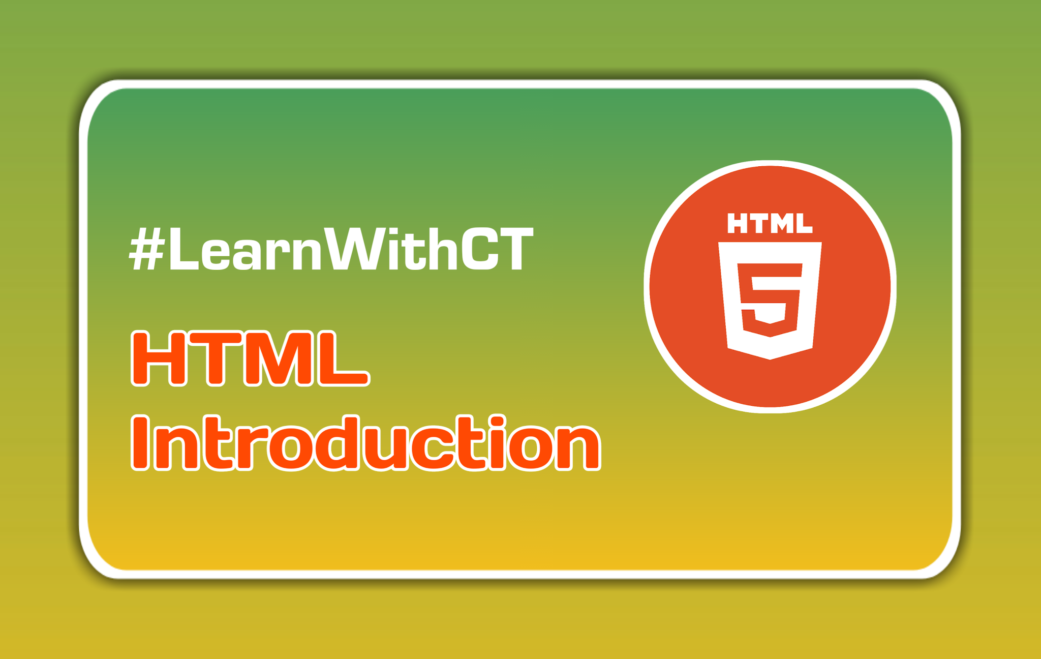 HTML Introduction - CODING TAGGERS