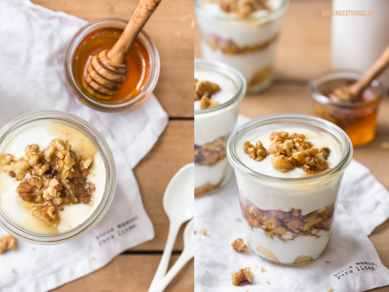 Honig-Joghurt-Tiramisu mit karamellisierten Walnüssen - Nicest Things