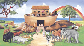 Arca de Noé ingresando los animales