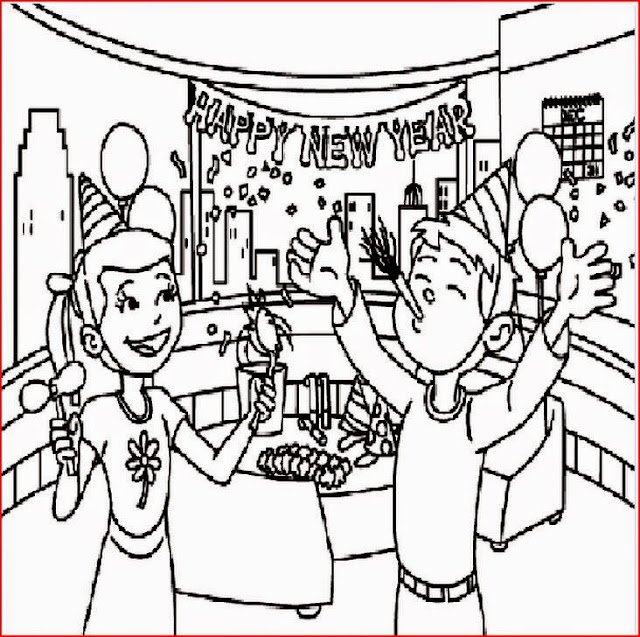 New Year's coloring pages coloring.filminspector.com