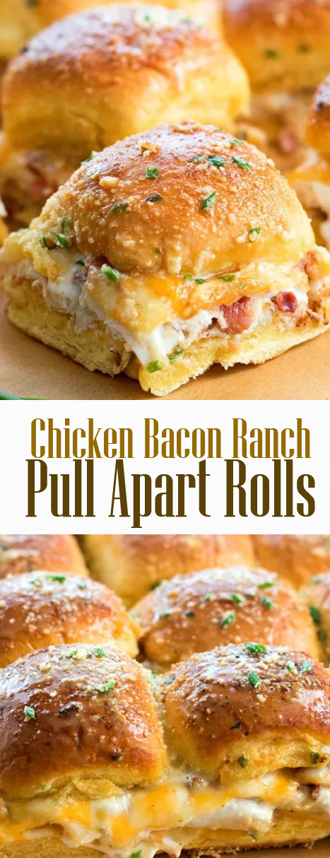 Chicken Bacon Ranch Pull Apart Rolls - Moms Recipes