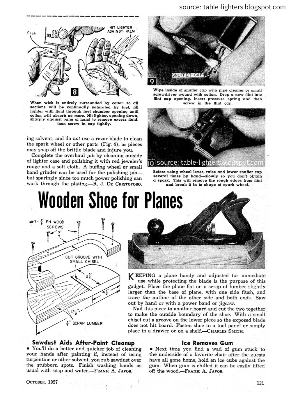 Table lighters collectors' guide FAQ How to Make Light of Lighter