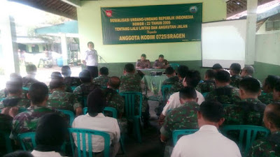 SOSIALISASI UU NO. 22 TAHUN 2009 DI AULA MAKODIM 0725/SRAGEN