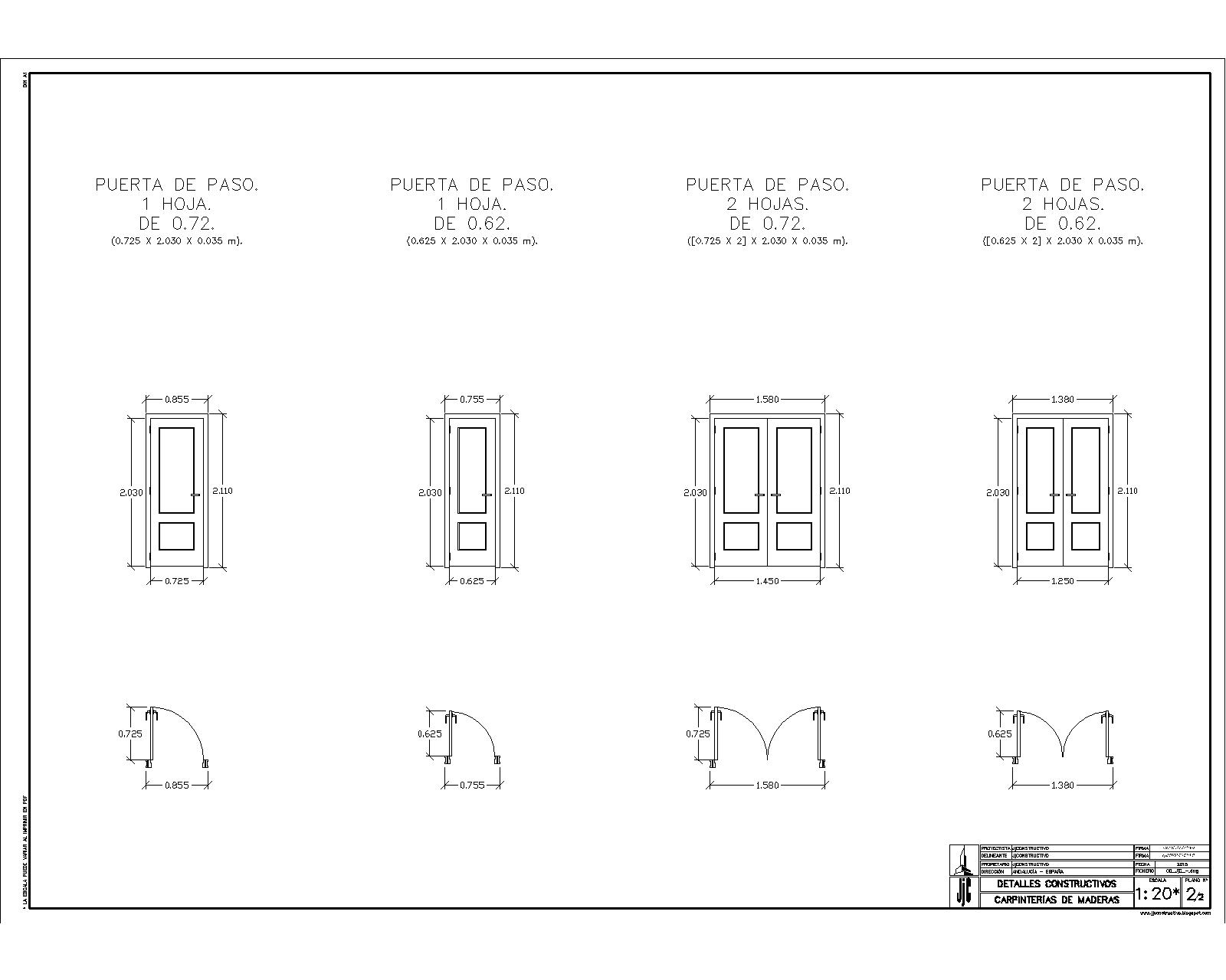 Detalles Puertas Autocad