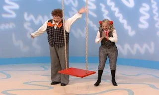 Mr. Noodle and his sister Mrs. Noodle appears. Suddenly a swing descends into the room. Sesame Street Elmo's World Friends The Noodle Family