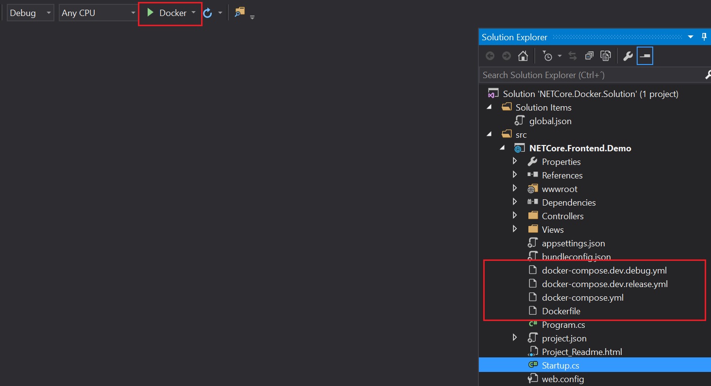 Como crear una aplicación Core y almacenarla en un contenedor de