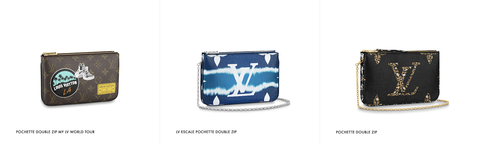 Louis Vuitton Double Zip Pochette In Monogram Giant Reverse Monogram Coated Canvas Fishmeatdie