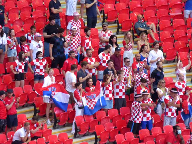 Croatia fans at Wembley