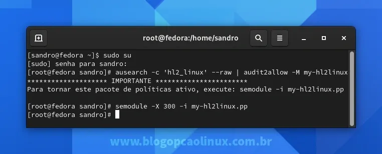 Criando regra no SELinux para permitir a execução do Team Fortress 2