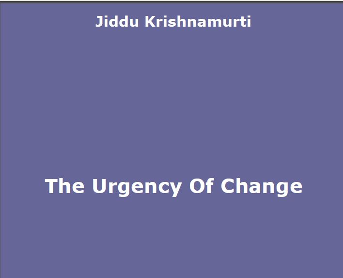 Jiddu Krishnamurti Books Pdf