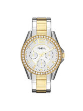 Ceas Fossil femei elegant auriu argintiu metalic Riley ES3204 Ceas Fossil femei elegant auriu argintiu metalic Riley ES3204