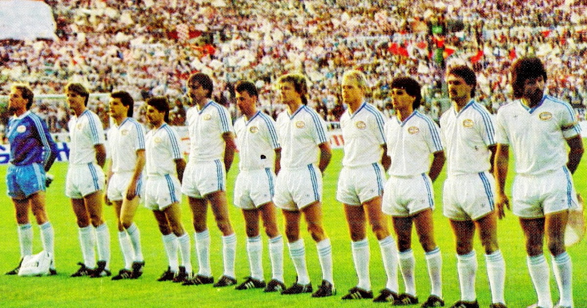 EQUIPOS DE FÚTBOL PSV EINDHOVEN contra Benfica 25/05/1988 Campeón de