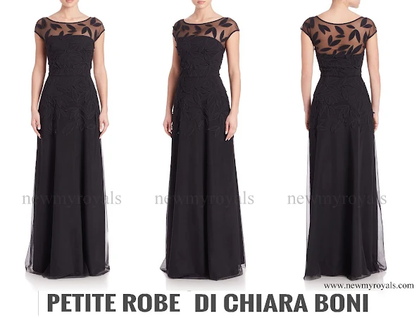 Princess Charlene Wears La Petite Robe di Chiara Boni Leaf-Detail Gown