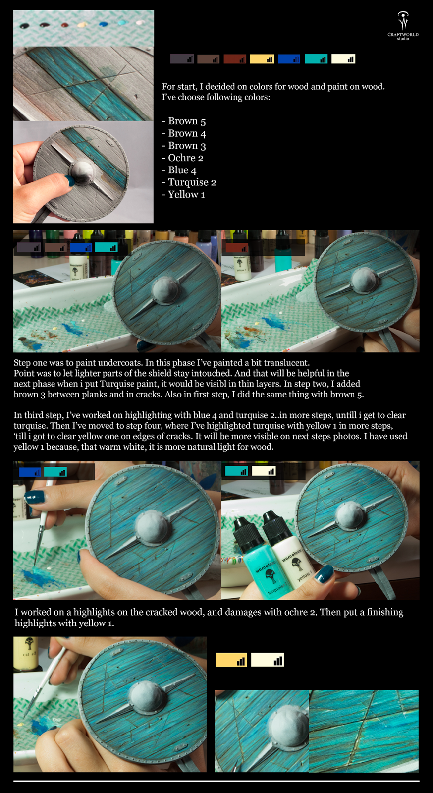 Craftworld Studio Painting Viking Shield With Warcolours