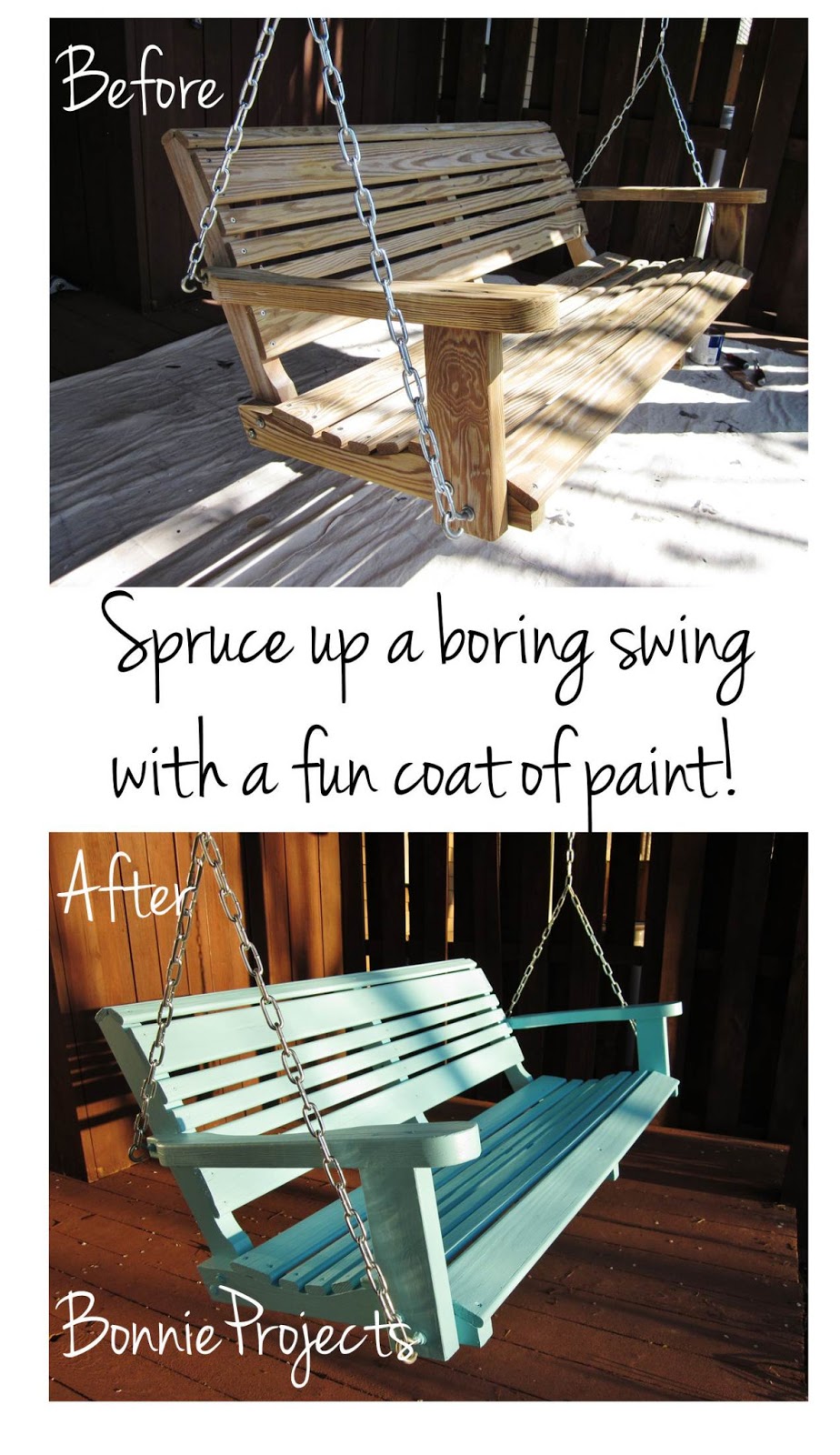 BonnieProjects Painted porch swing